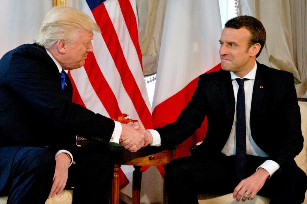 Macron a Trump