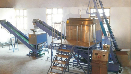 apparatuur voor de productie van waspoeder