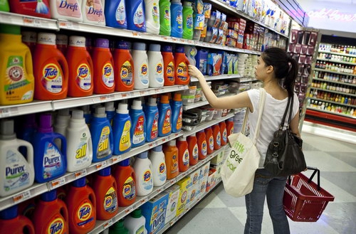 supermarkt van huishoudelijke chemicaliën