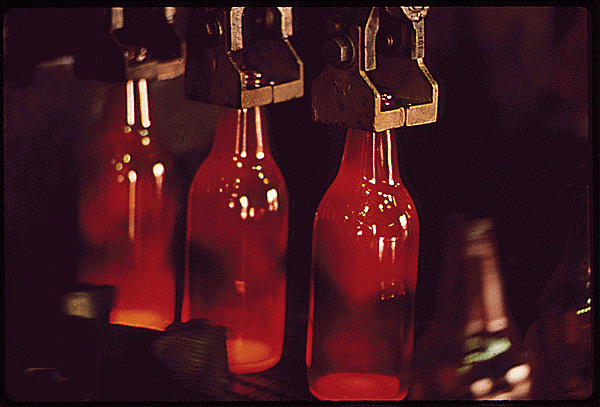productie van glazen verpakkingen