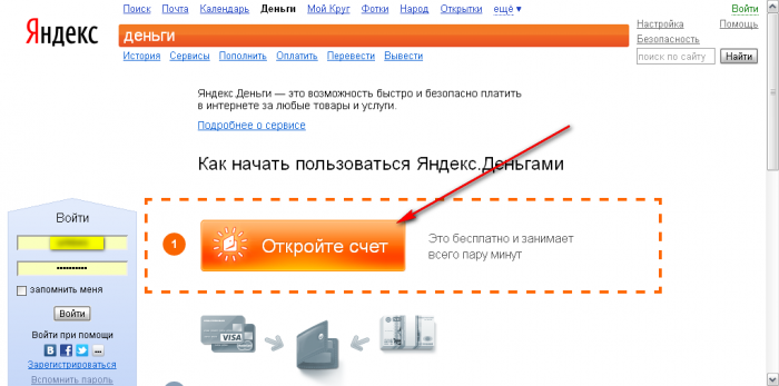 איך להשיג ארנק כסף של Yandex -
