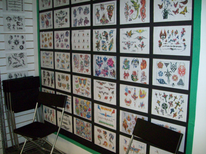 documents pour un salon de tatouage