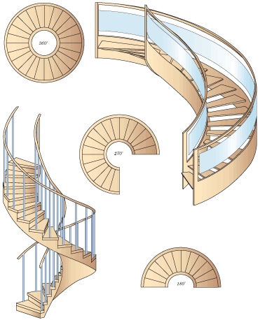 production of wooden stairs