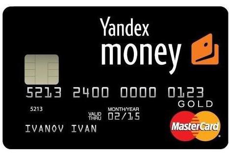 výběr peněz z karty Yandex