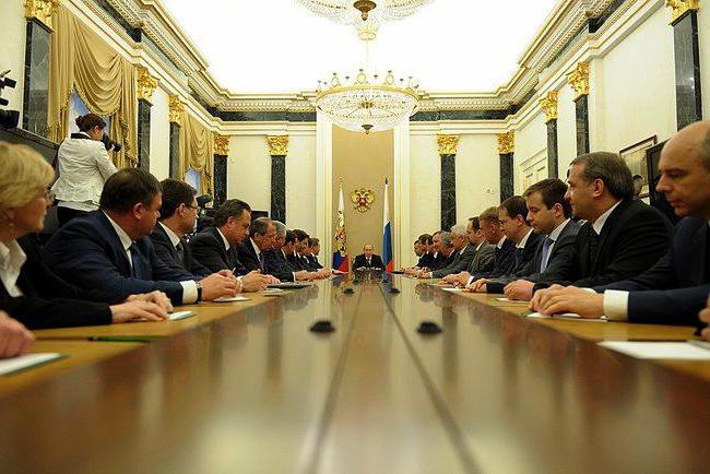 sistemul și structura organelor executive federale din Rusia