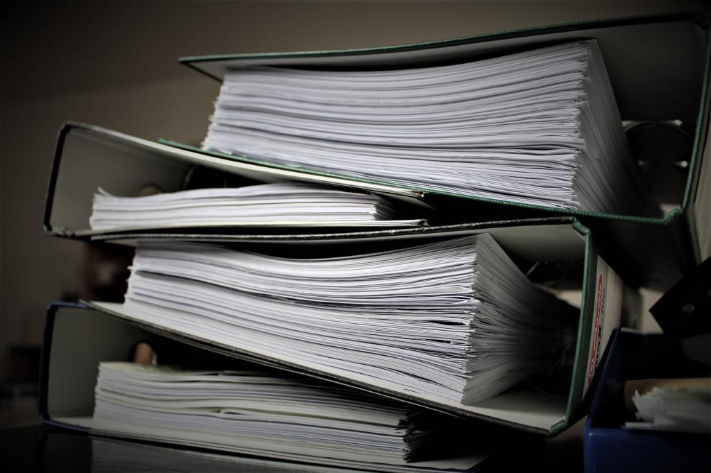 Organisation du travail avec des documents: enregistrement des documents