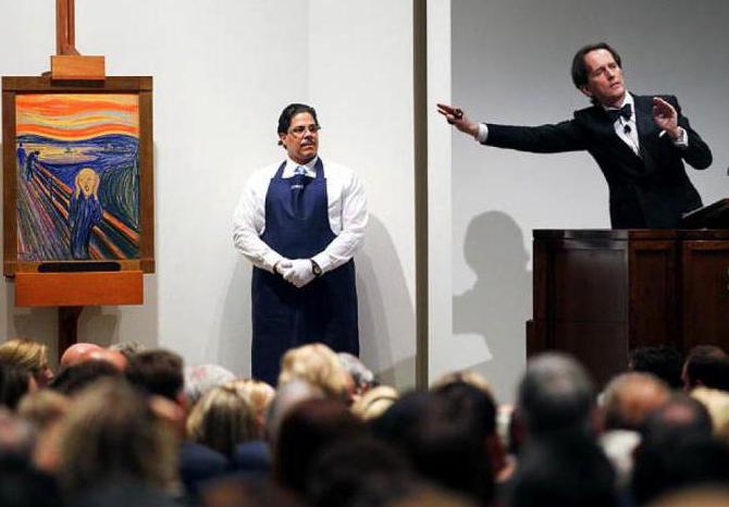 Auction of paintings