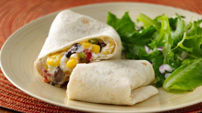 Burrito recept s obrázky chleba pita s kuřecím masem