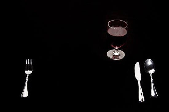 restaurant in the dark