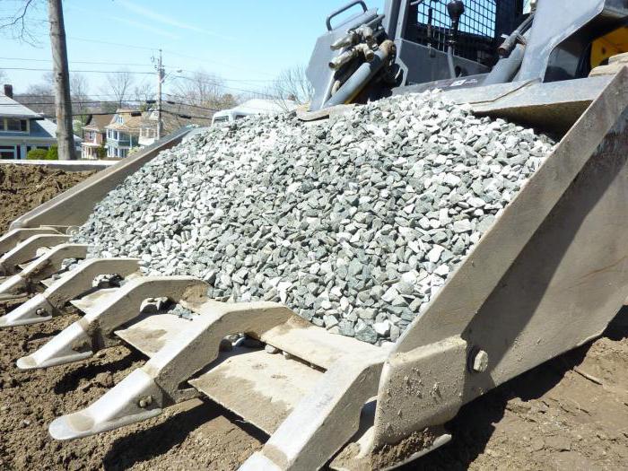 fractions of crushed stone