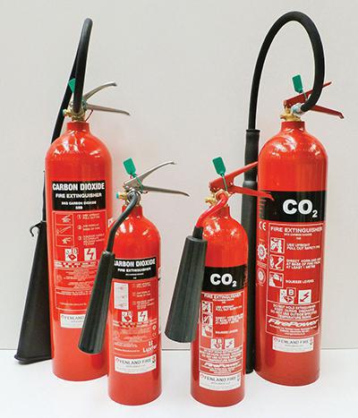 regels voor het gebruik van een kooldioxide-brandblusser