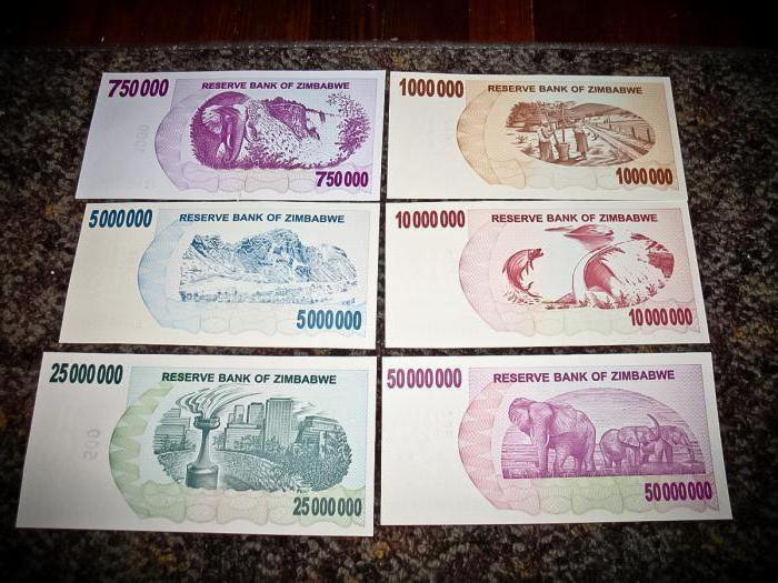 Nationale valuta van Zimbabwe