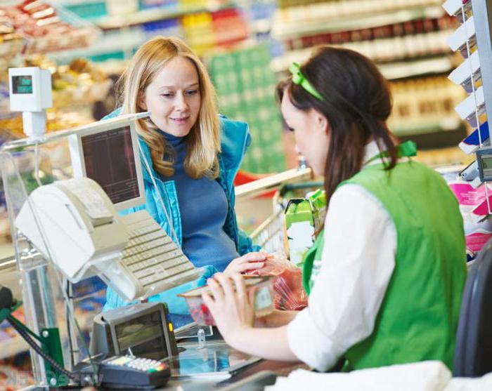 The duties of the cashier in the store