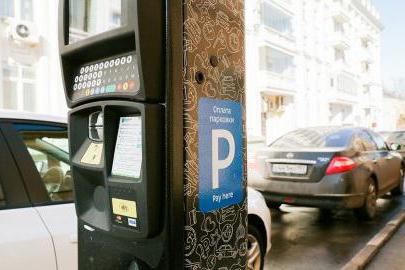 Bezahlung für das Parken in Moskau