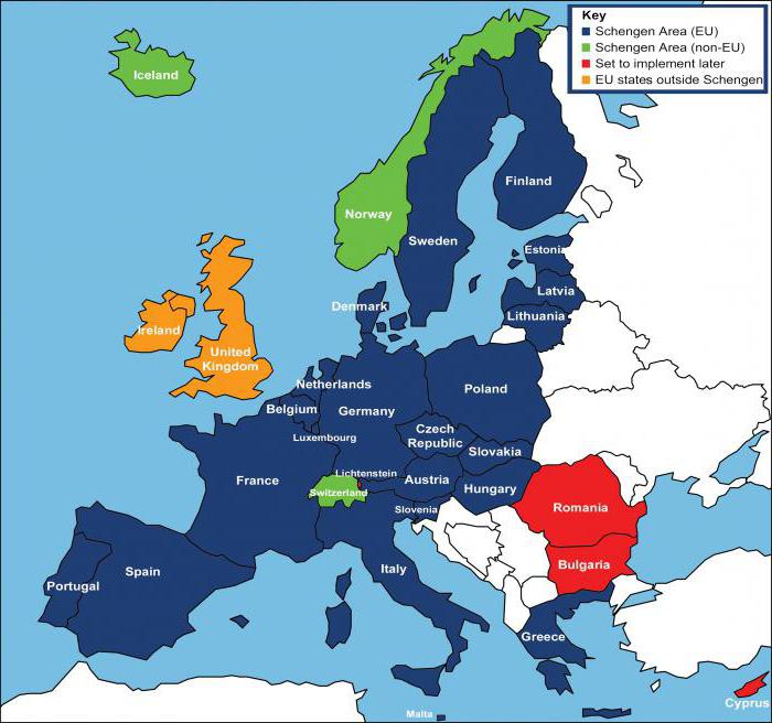 Schengen countries list