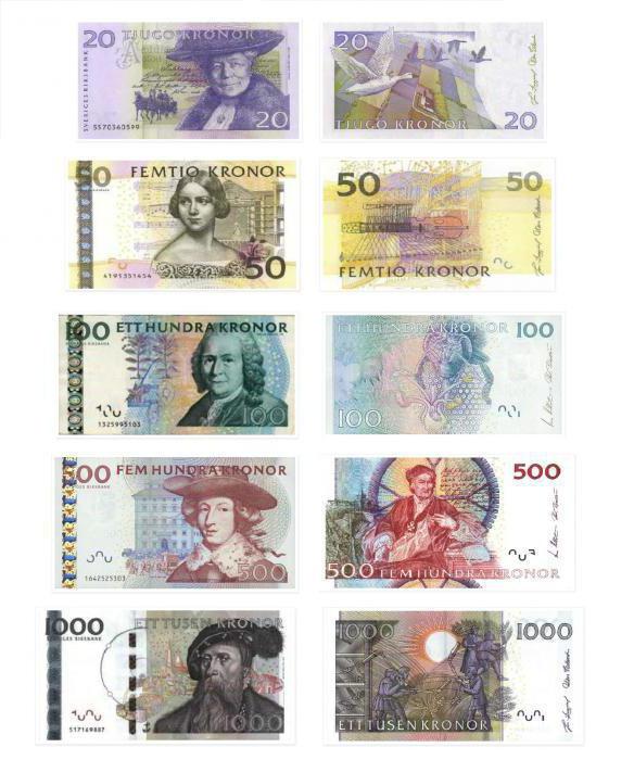 Moneda Suediei înainte de reforma din 2015.