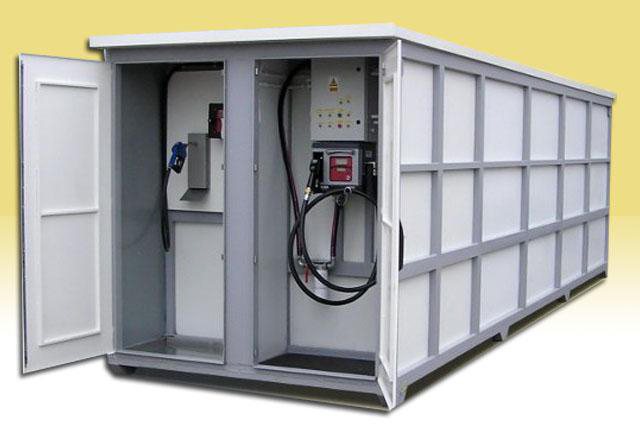 station d'essence conteneur modulaire