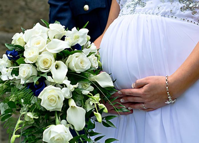 pregnant bride