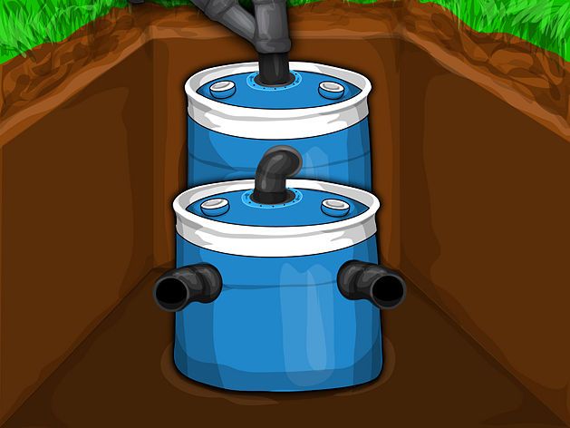 afstand van een septic tank tot een woongebouw