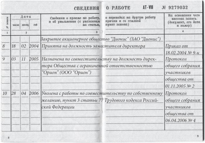 record of the director’s dismissal of his own free will