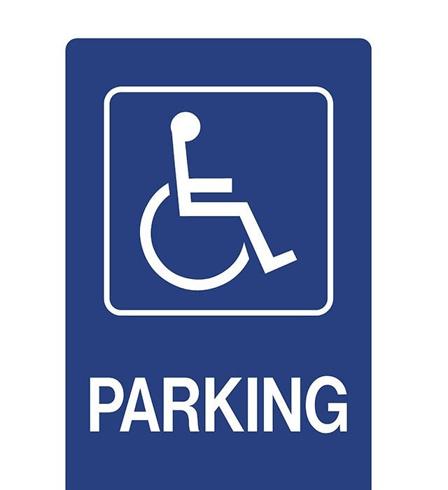 gehandicapten parkeren teken actie