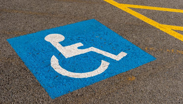 teken parkeren gehandicapt gebied