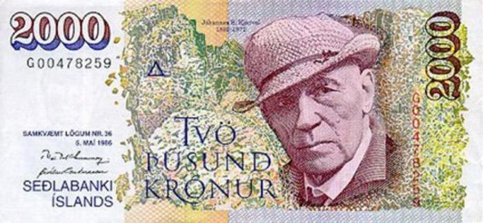 Icelandic krone to the dollar