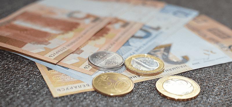 Rublů a mincí Běloruska