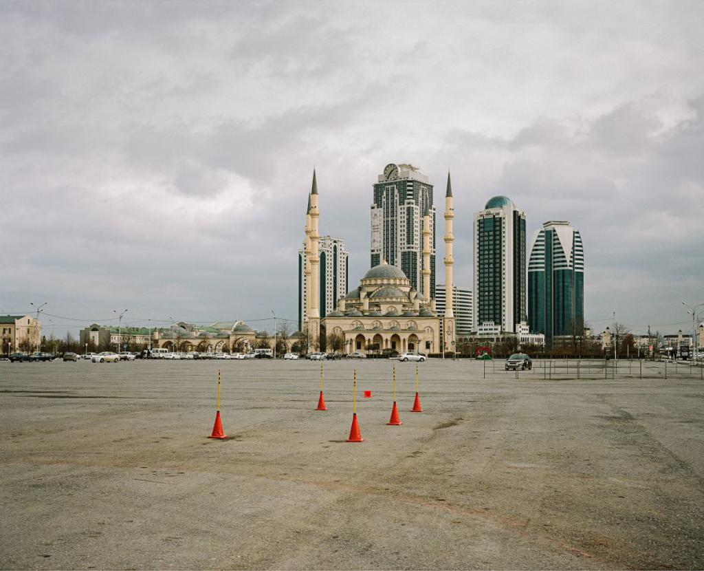 utsikt över centrum Grozny