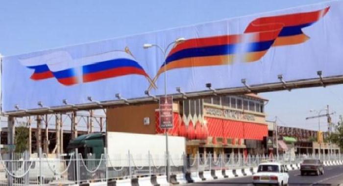 förenklad export från Ryssland till Armenien