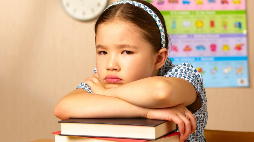 Girl and books