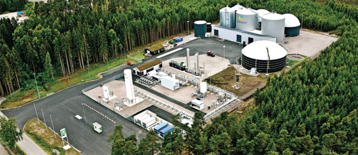 Fabriek voor de productie van biogas