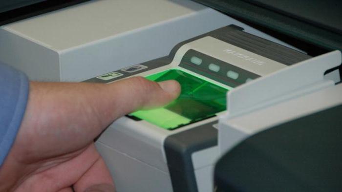 Fingeravtryck förfarande för att få ett Schengenvisum