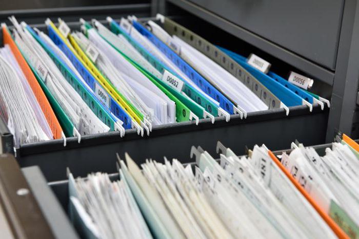 lagringsperioder för dokument i kontorsarbetsbordet