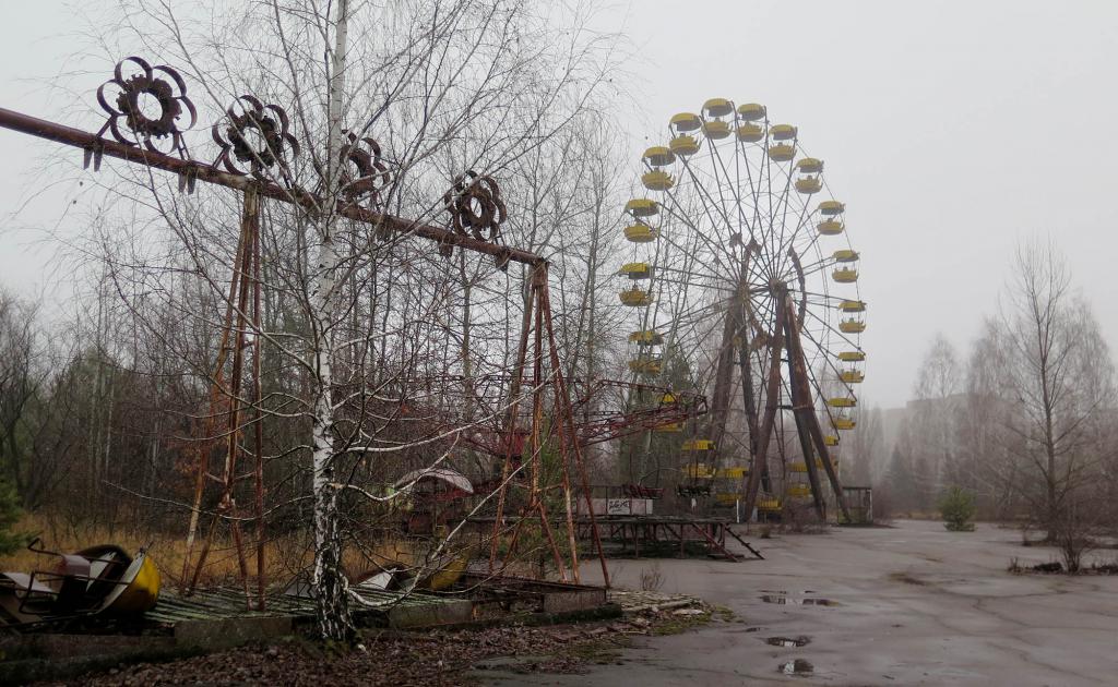 Černobylová opuštěná atrakce