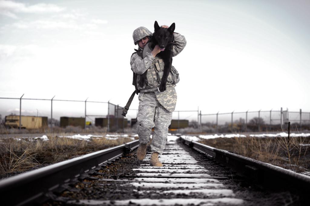 Katona kutyával