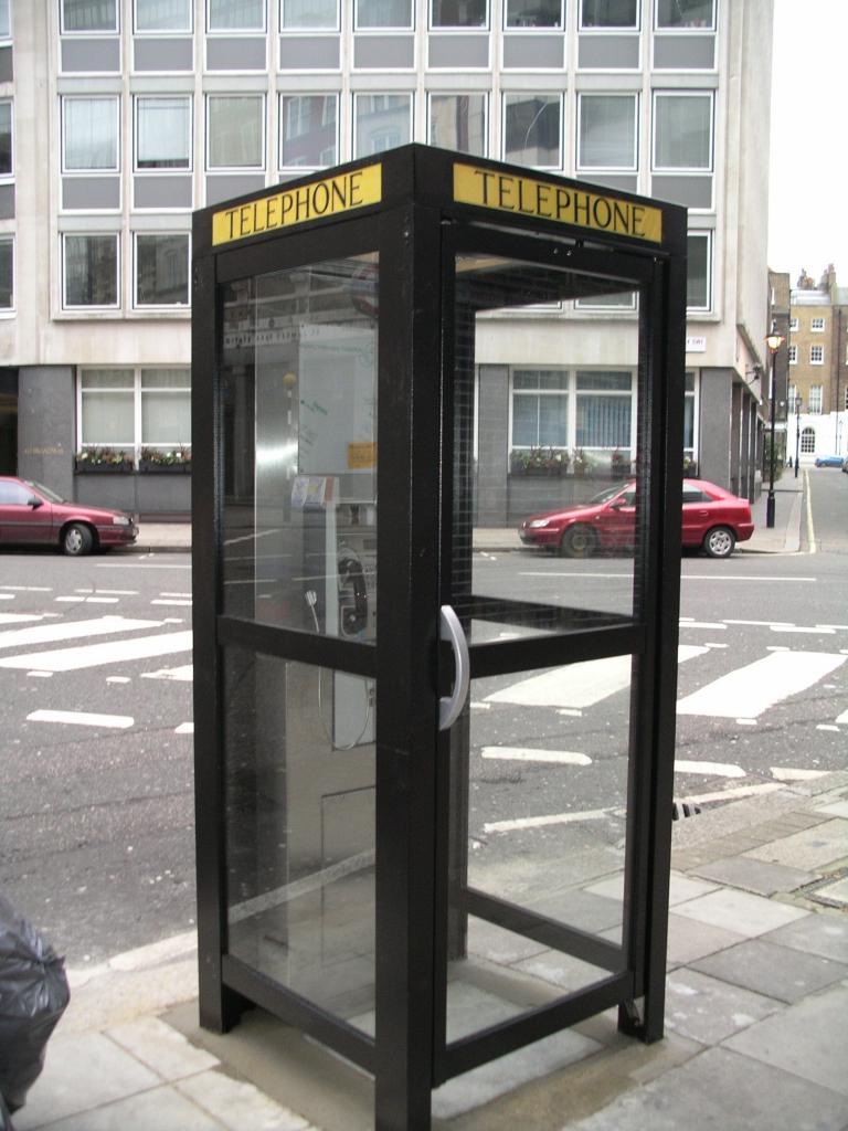 Phone booth.