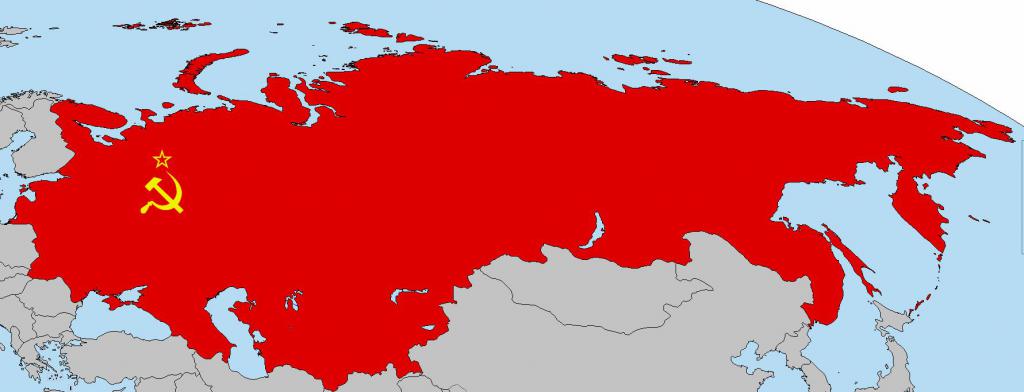 Karta över Sovjetunionen