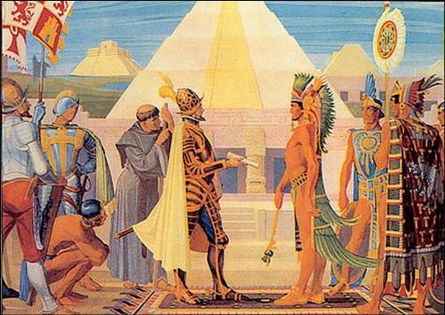 Azteekse boodschapper die het geheim van correspondentie bewaart