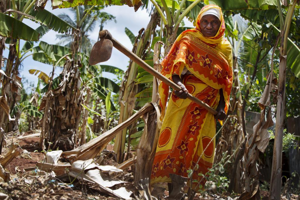 Starší žena v Tanzanii