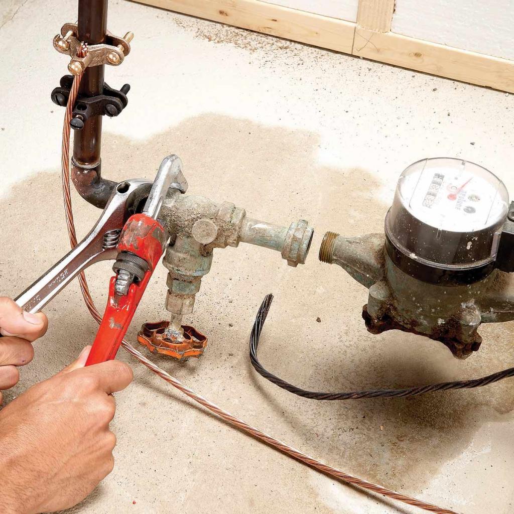 Dismantling the hot water meter