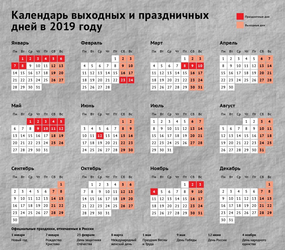 Ваканционен уикенд 2019